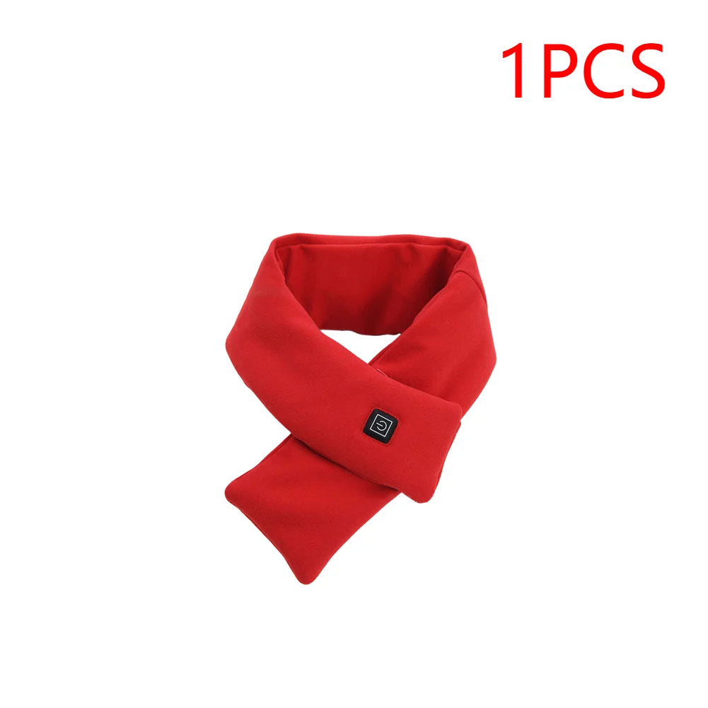 1/2pcs USB Women Men Heating Scarf Temperature Scarf 3 Gears Wrap Fleece Washable Electric Neck Warmer Not Inclound Battery for