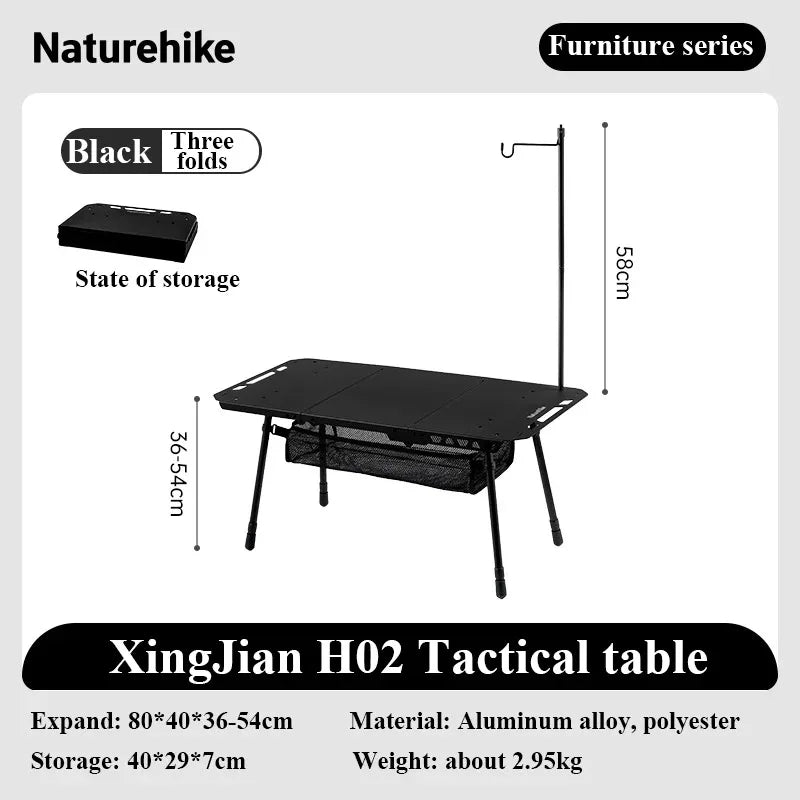 Naturehike H02 IGT Height Adjustable Folding Camping Table