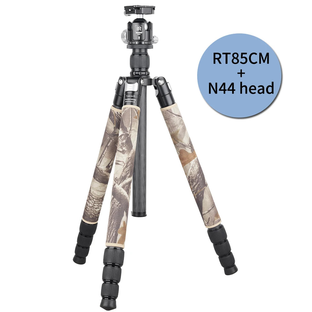 INNOREL RT75/85CM Camouflage Carbon Fiber Tripod Monopod for DSLR Camera Heavy Stand Panoramic Low Gravity Ball Head