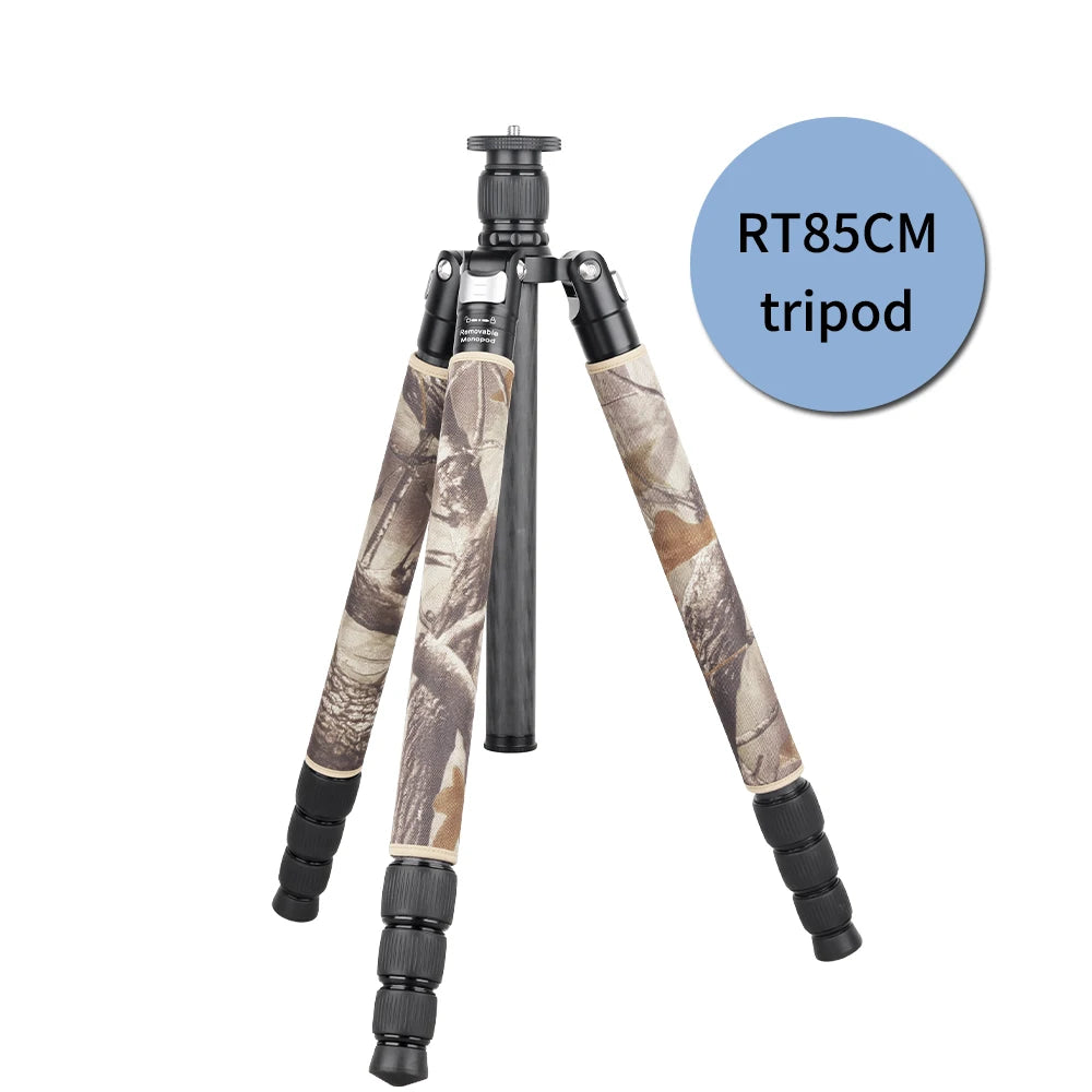 INNOREL RT75/85CM Camouflage Carbon Fiber Tripod Monopod for DSLR Camera Heavy Stand Panoramic Low Gravity Ball Head