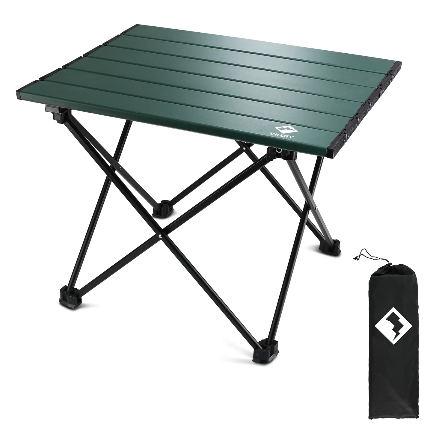 VILLEY Ultralight Portable Camping Side Table Aluminum Foldable