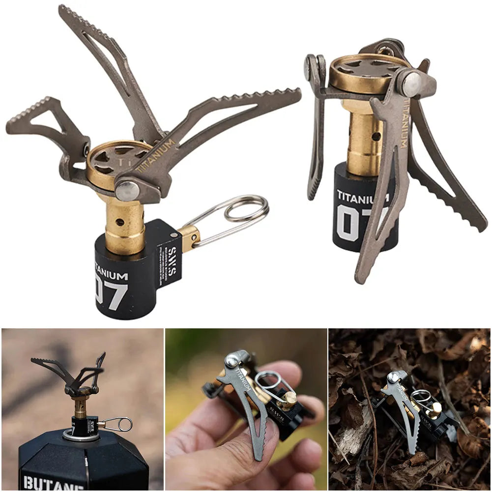 Alloet 2700W Ultralight Camping Stove Titanium Outdoor Gas Burner