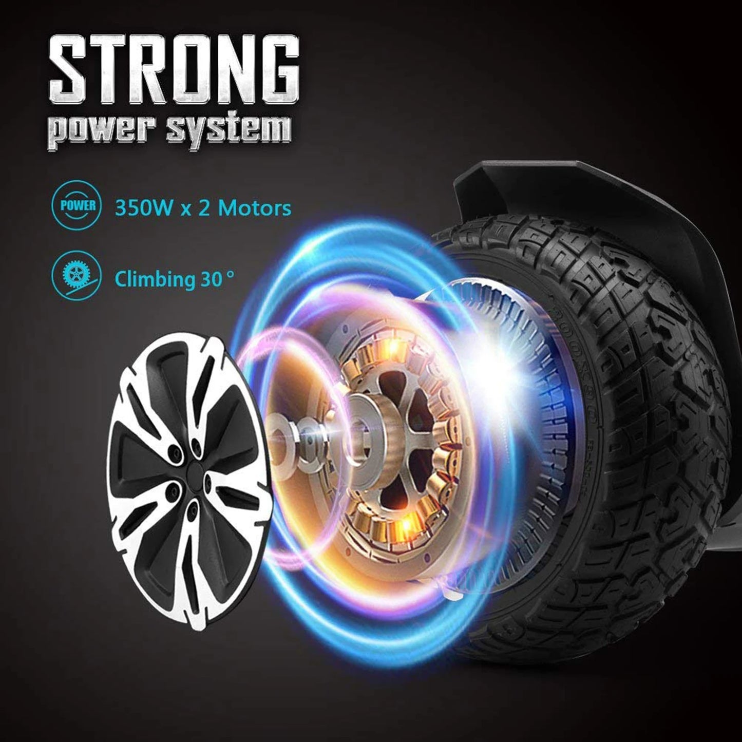 All Terrain Off Road Hoverboard With Bluetooth Speakers Self Balancing