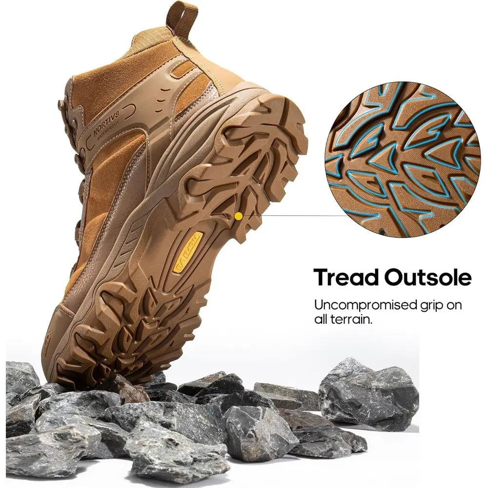 NORTIV 8 Men's Waterproof Hiking Boots Outdoor Mid Trekking Lightweight Mountaineering Shoes Paladin