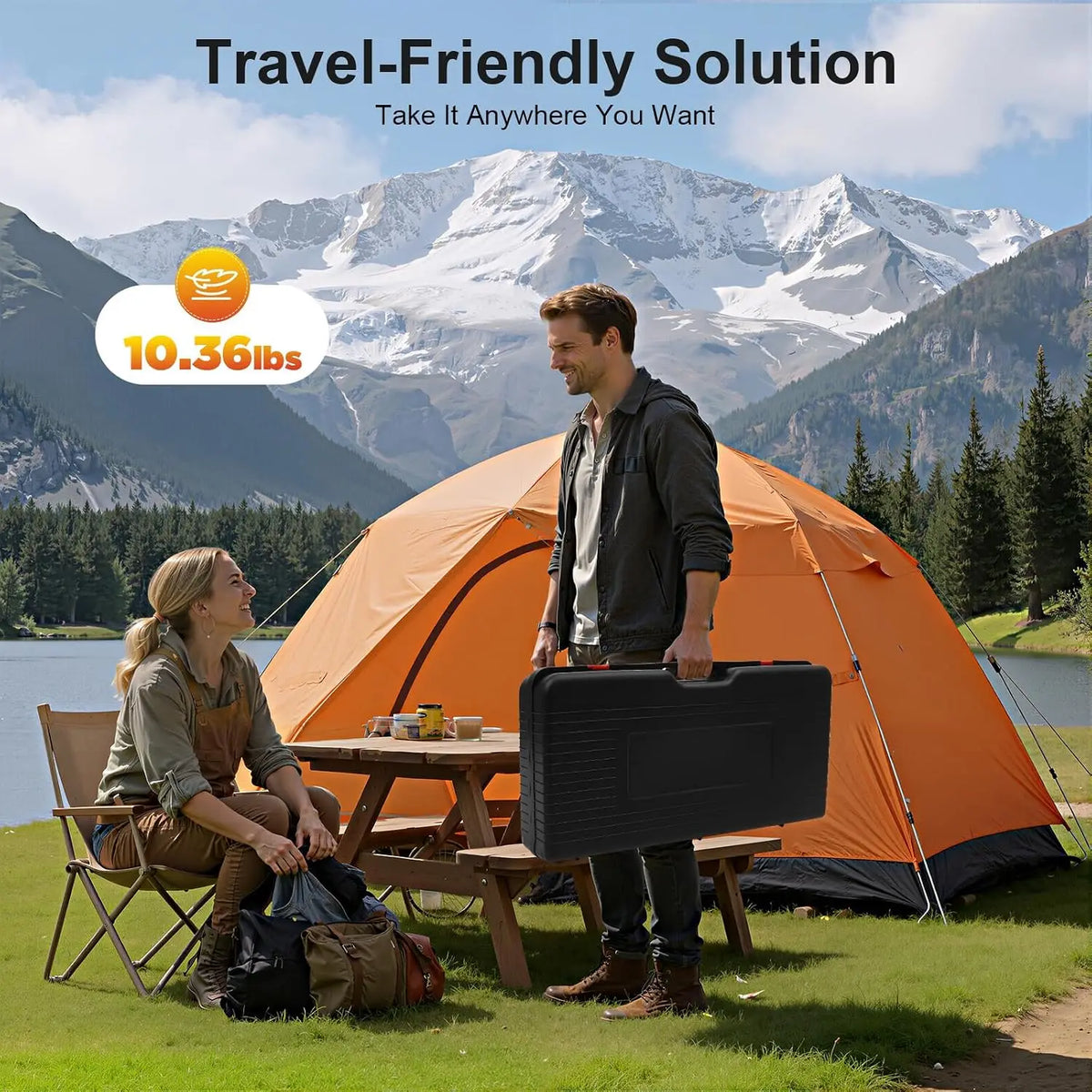 Portable Dual Burner Camping Gas Stove With Piezo Ignition