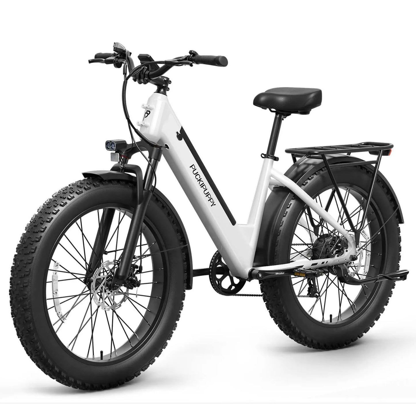 PUCKIPUPPY Samoyed Electric Bike 960W Peak 28MPH Commuter