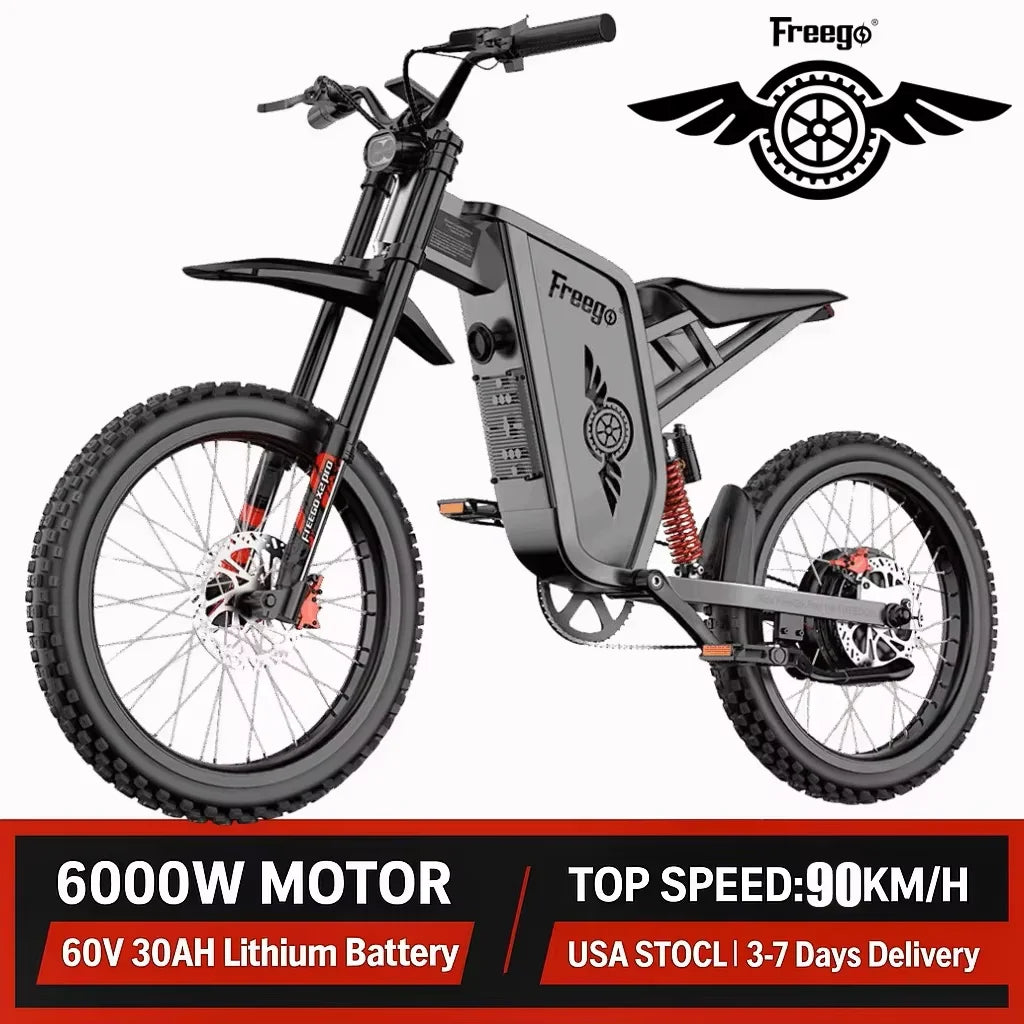 Freego X2 Pro Electric Off Road Ebike 6000W 50MPH