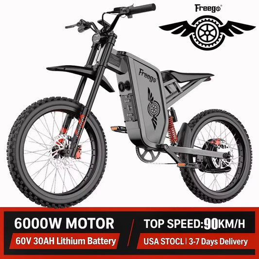 Freego X2 Pro Electric Off Road Ebike 6000W 50MPH