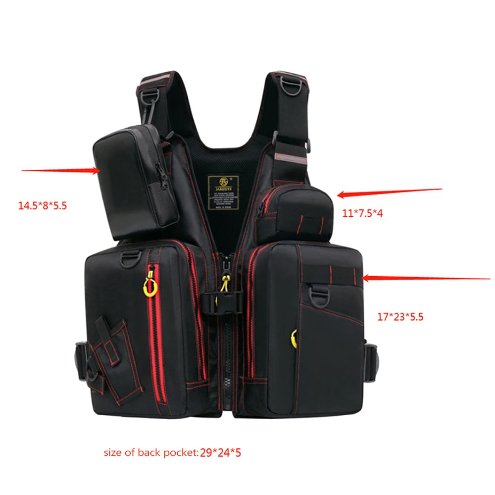 NONECN Multi Functional Life Jacket Vest For Outdoor Fishing Safety