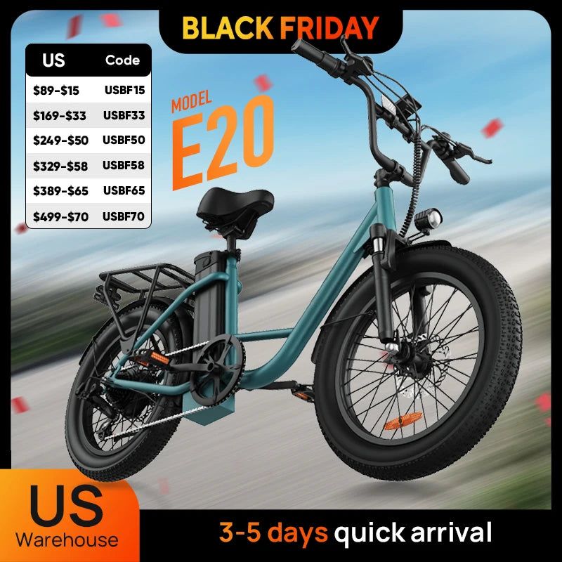 URLIFE 1000W E20 Electric Bike With Removable 48V 13Ah Battery