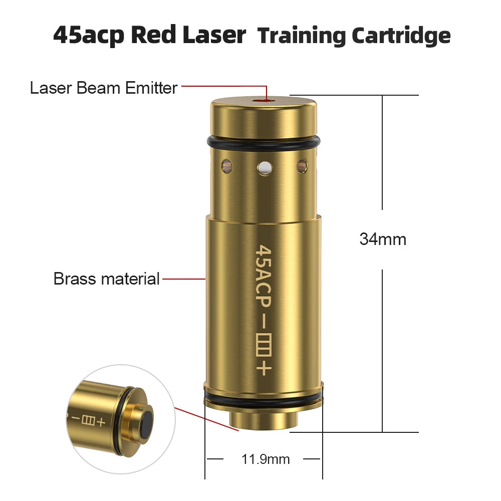 Hign-concerned 45ACP Laser Training Cartridge Dry Fire Laser Trainer