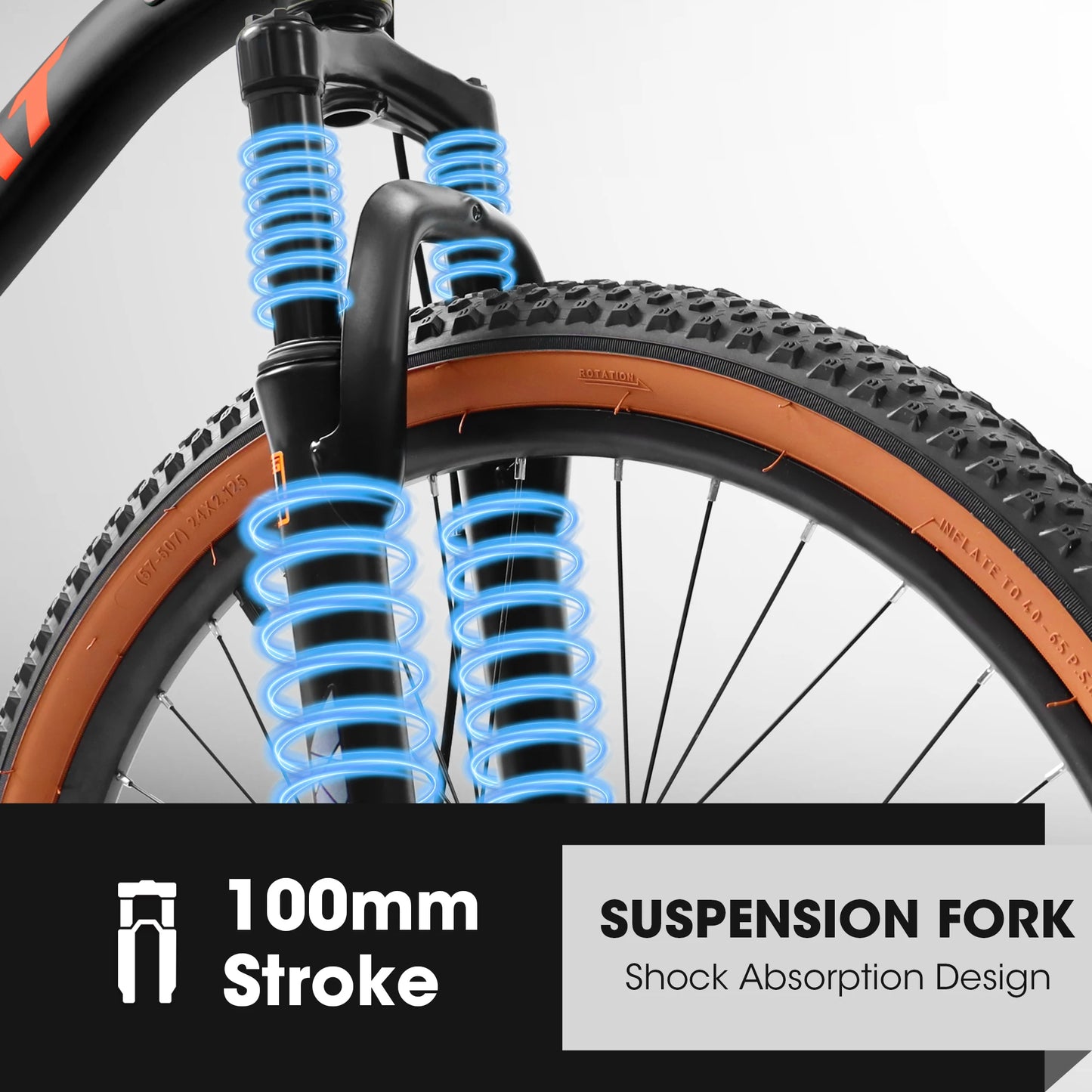 Ecarpat Unisex Mountain Bike 21 Speed Steel Frame Hardtail