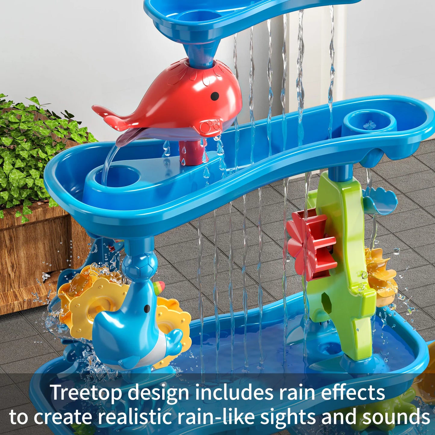 Children's sand table and water table suitable for children's 5-layer outdoor water game table toys, summer beach toys