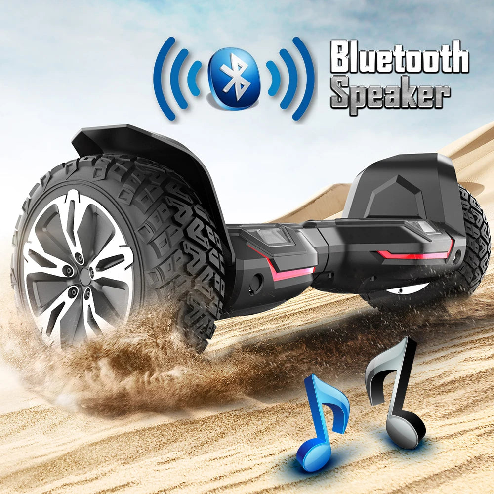 All Terrain Off Road Hoverboard With Bluetooth Speakers Self Balancing