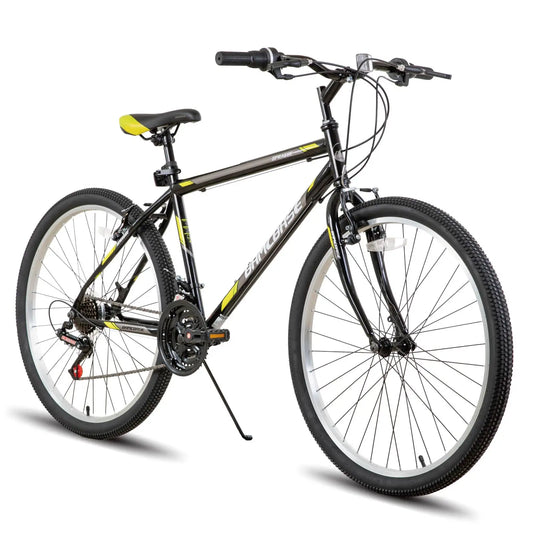Hiland Mountain Bike Unisex 21 Speed Hard Steel Frame Bicycle