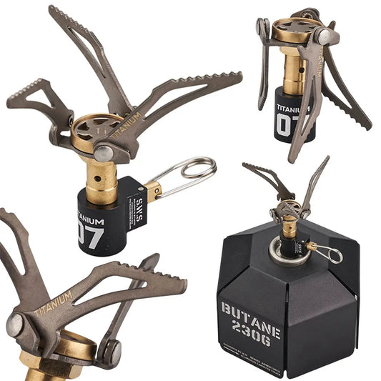 Alloet 2700W Ultralight Camping Stove Titanium Outdoor Gas Burner