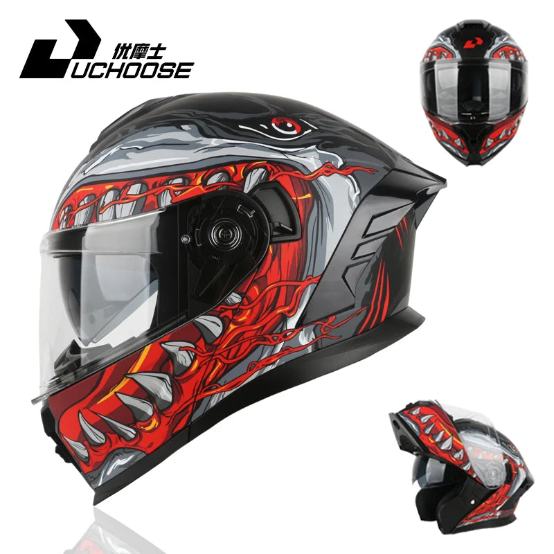 DIY modular helmetDOT Motorcycle Helmet Four Seasons Motocross Racing Modular Flip Up Casco Moto Men Women Off Road Helmet