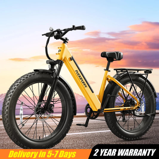 PUCKIPUPPY Samoyed Electric Bike 960W Peak 28MPH Commuter