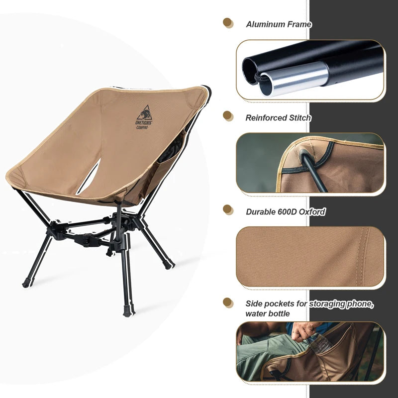 ONETIGRISH Tigerblade Camping Chair Foldable Triangle Framed