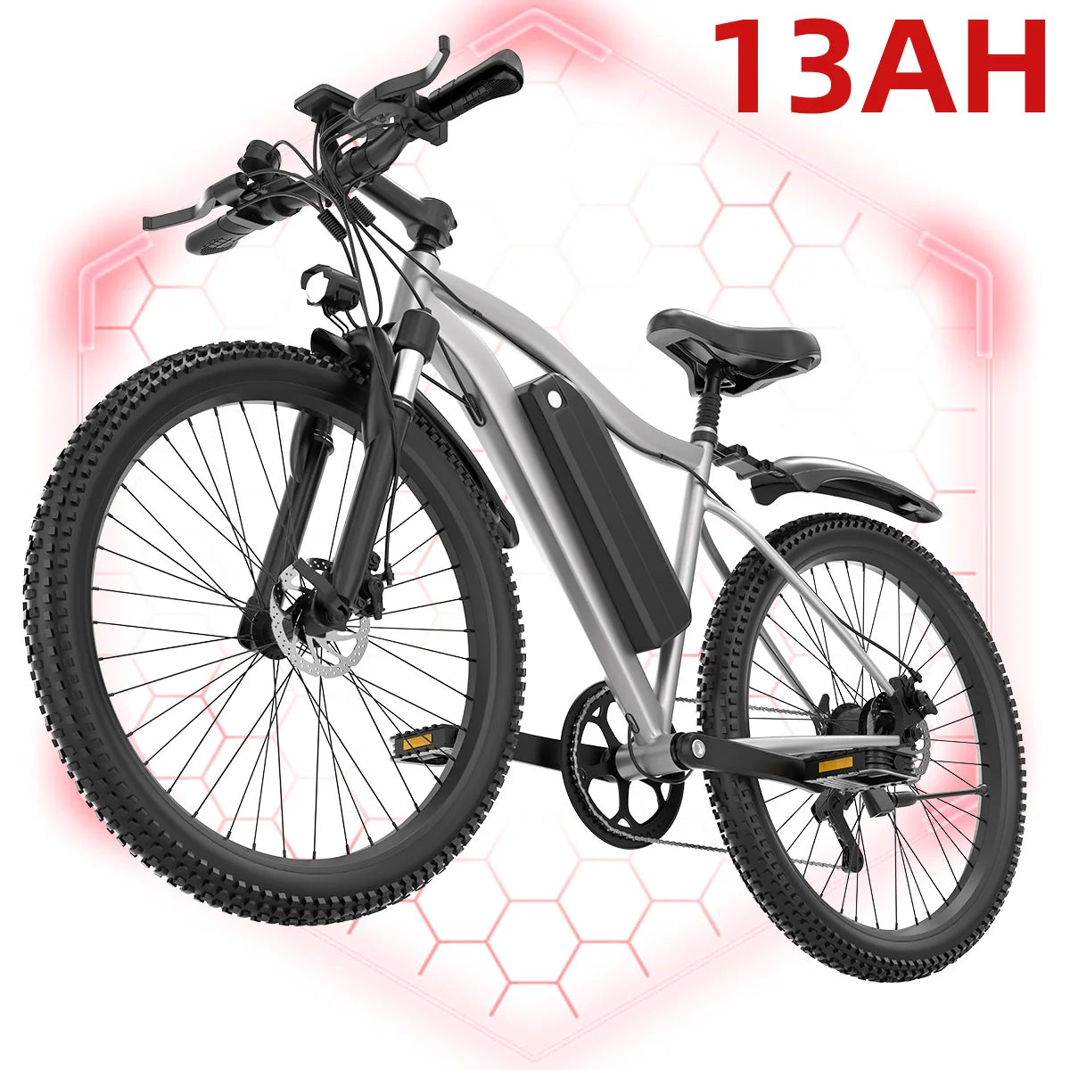 UPLEE 26" Electric Bike for Adults, 500W 48V 13Ah Battery, 25 MPH Max Speed, Up to 30 Miles Long Range