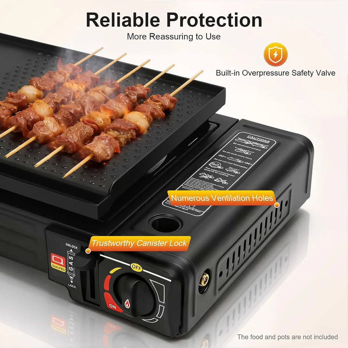 Portable Dual Burner Camping Gas Stove With Piezo Ignition
