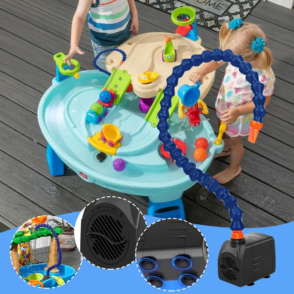 Water Table Accessories Kids Water Table Accessories Powerful Pump for Water Play Table Summer Outdoor Splash Table Toys
