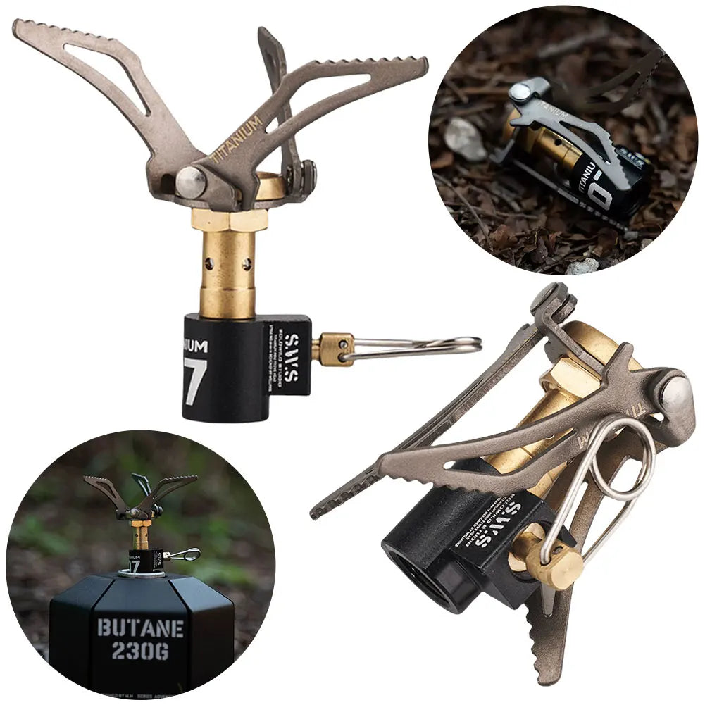 Alloet 2700W Ultralight Camping Stove Titanium Outdoor Gas Burner