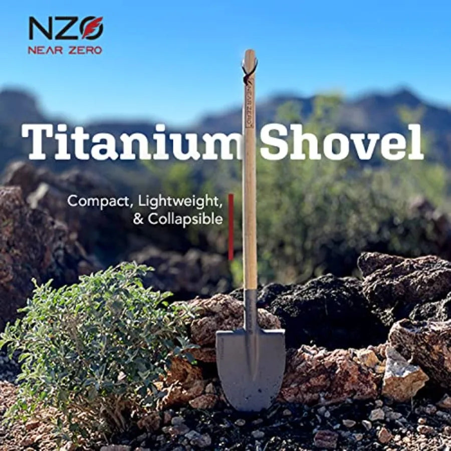 Titanium Survival Shovel Lightweight Collapsible Tactical Tool