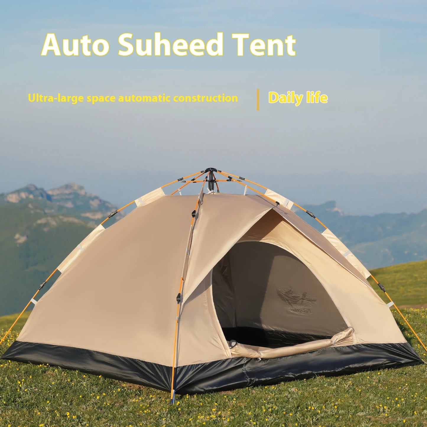 Pakicetus Windproof Camping Tent Quick Setup Lightweight Shelter