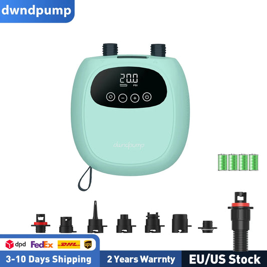 Dwndpump Electric 20 PSI SUP Pump 38.48Wh Battery Paddle Boards