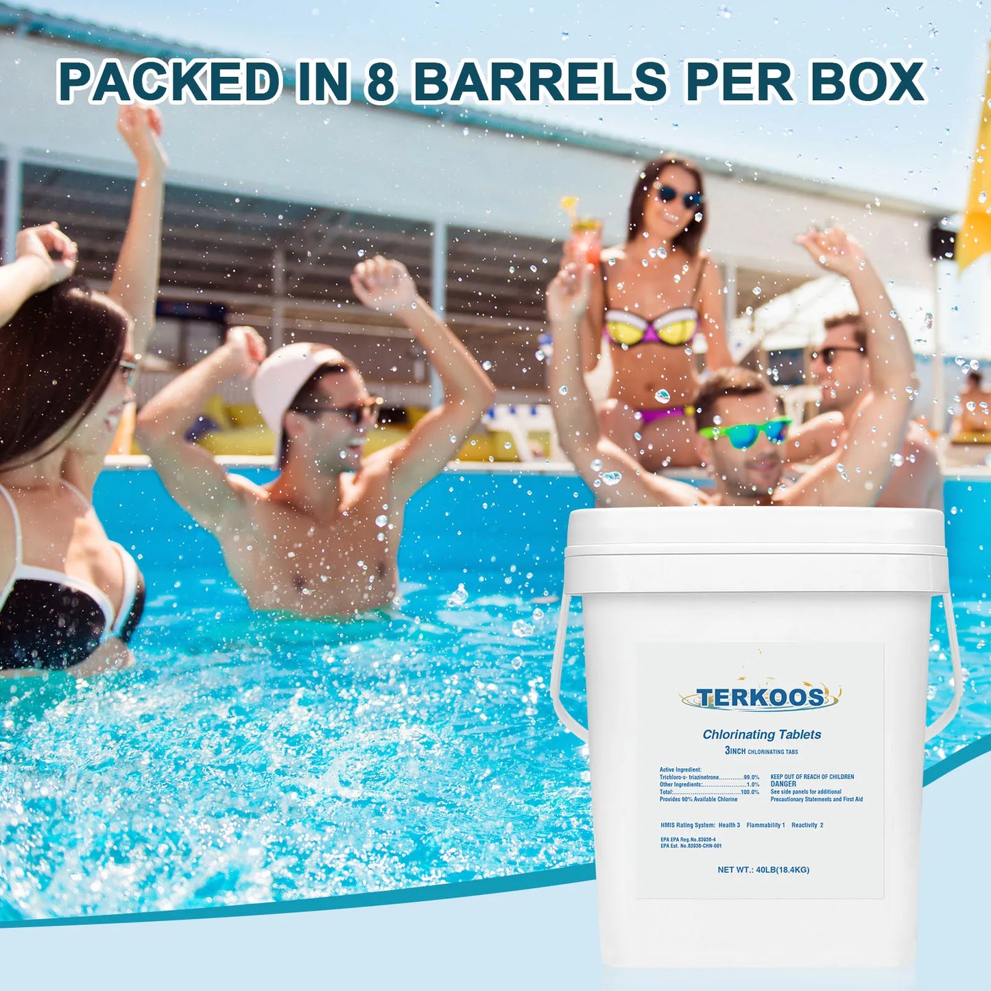 Keezumy Chlorine Tablets For Swimming Pools, Swimming Pool Water Purifier Dose Tablet Chlorine, Stabilized Chlorine Tablets