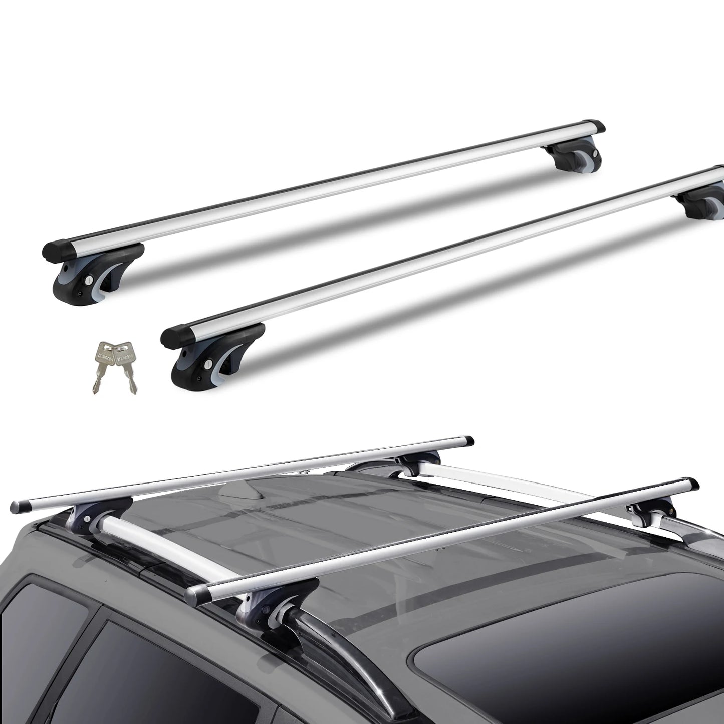 SucceBuy Roof Rack Cross Bars for SUVs and Sedans 200LBS