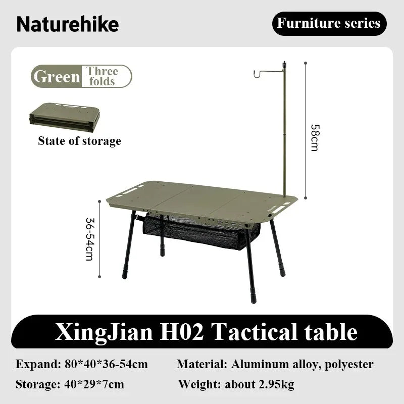 Naturehike H02 IGT Height Adjustable Folding Camping Table