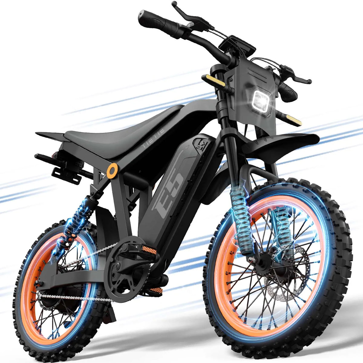 URLIFE 750W Electric Bike for Adults, 48V 20AH Removable Battery 20MPH 50-Miles Range Electric Off-Road Mountain Motorcycles