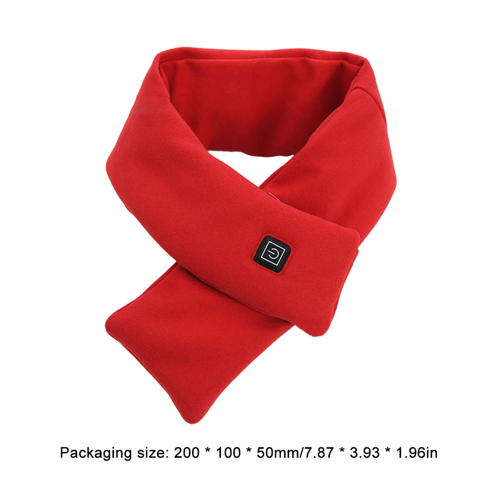1/2pcs USB Women Men Heating Scarf Temperature Scarf 3 Gears Wrap Fleece Washable Electric Neck Warmer Not Inclound Battery for