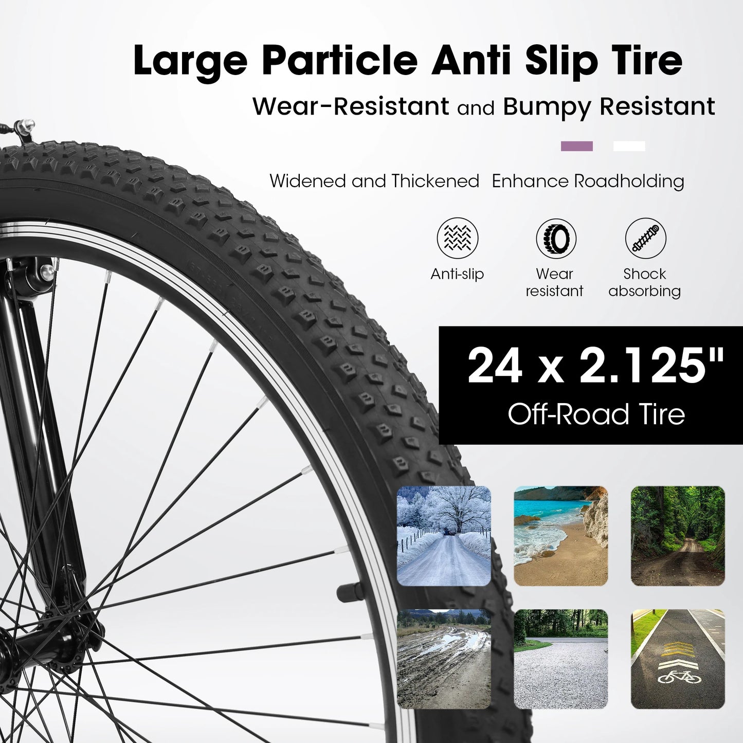 Ecarpat Womens Mountain Bike 21 Speed Steel Frame V Brake