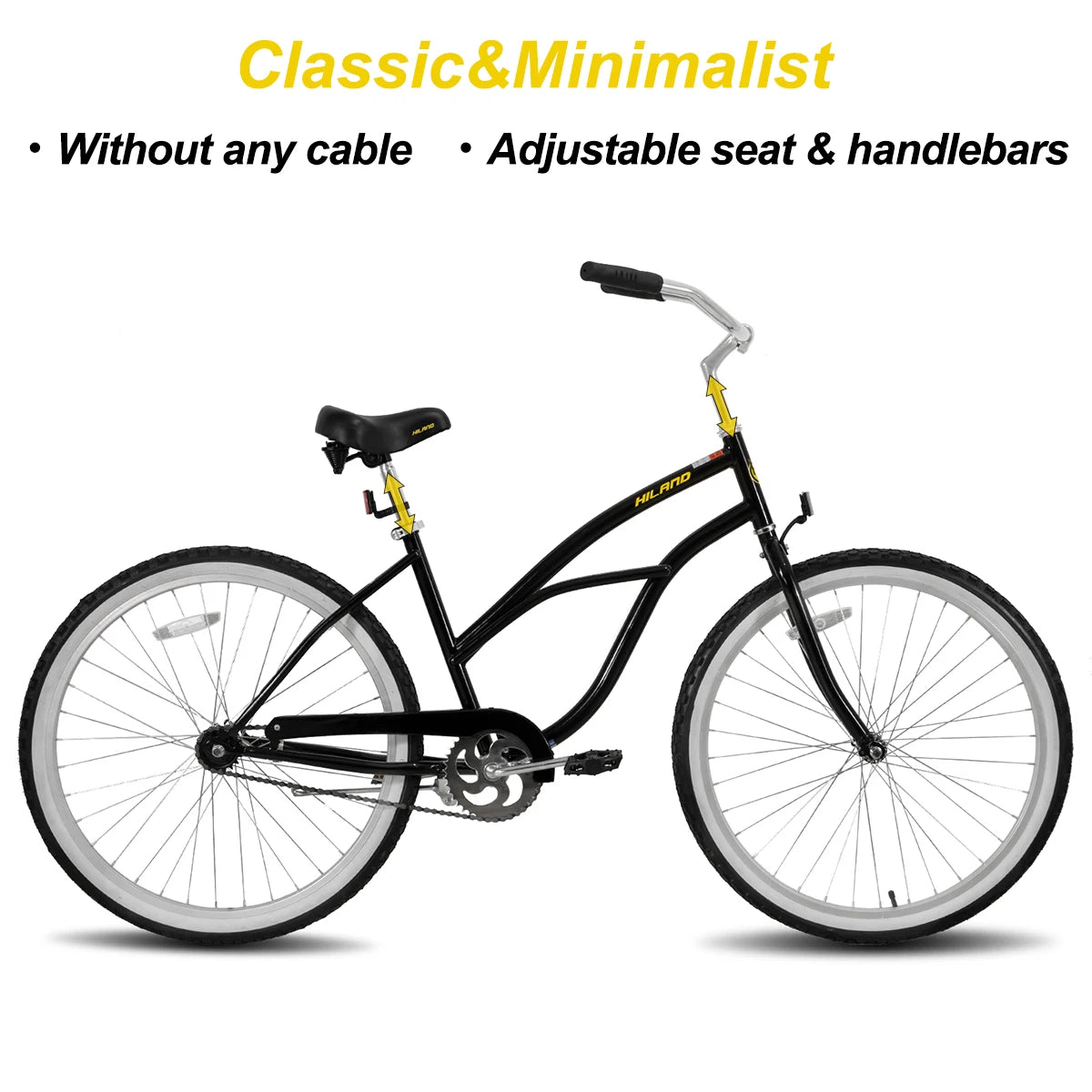 Joystar Women Beach Cruiser Bike Single Speed Rear Coaster Brake