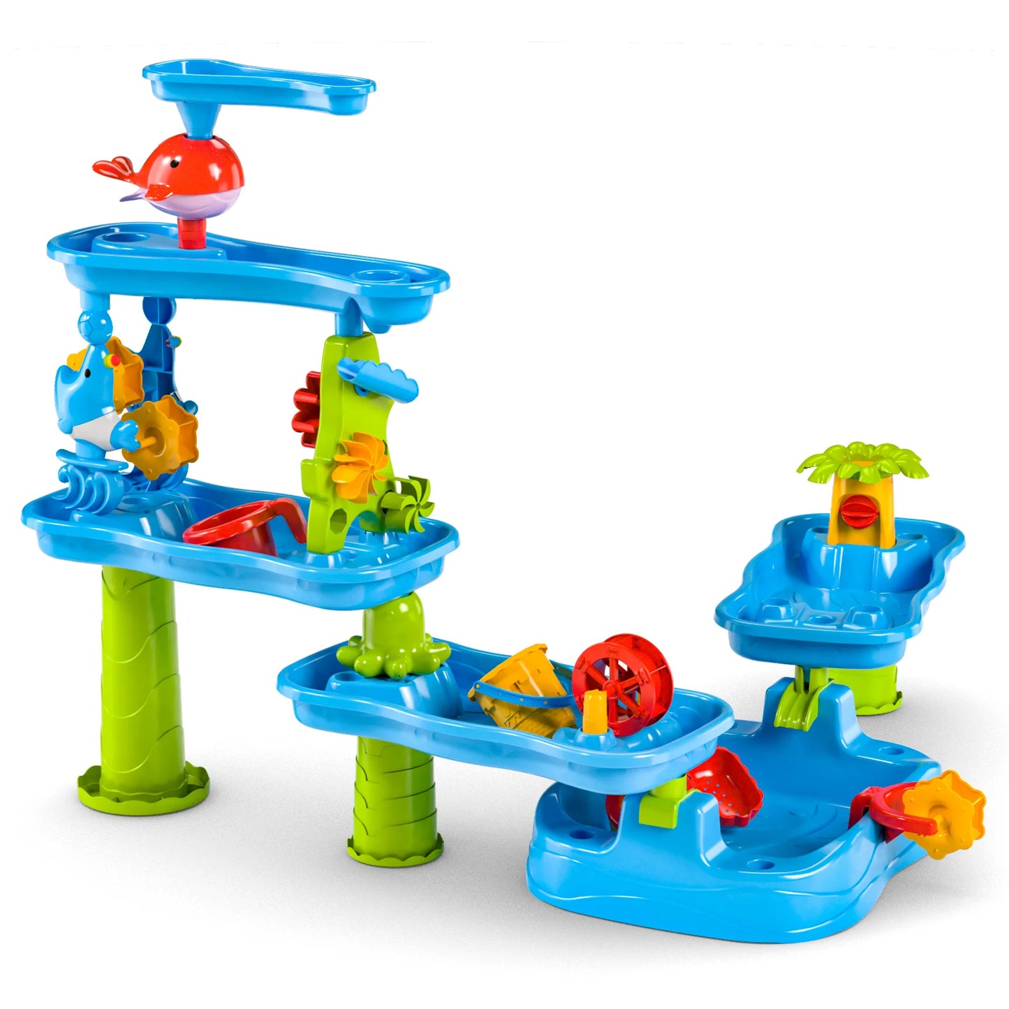 Children's sand table and water table suitable for children's 5-layer outdoor water game table toys, summer beach toys