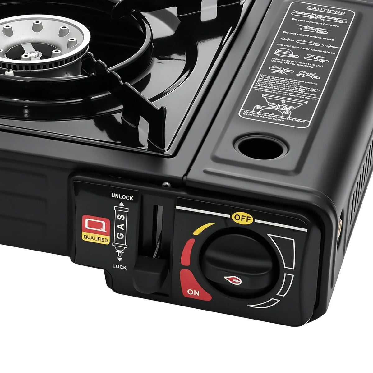 Portable Dual Burner Camping Gas Stove With Safety Valve