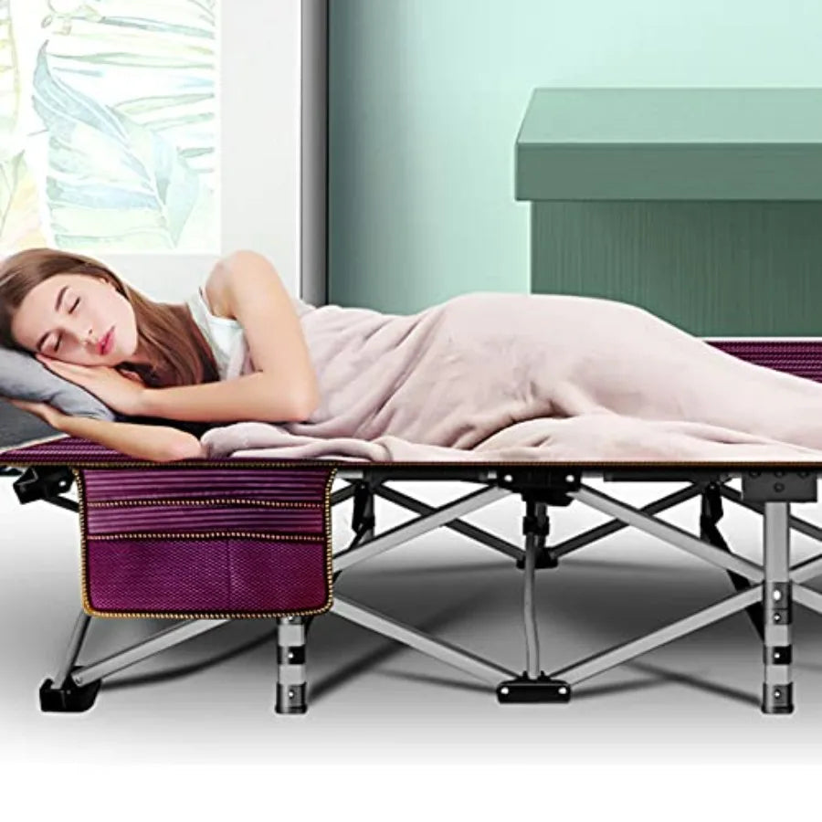 Heavy Duty Oxford Camping Cot With Carry Bag For Adults