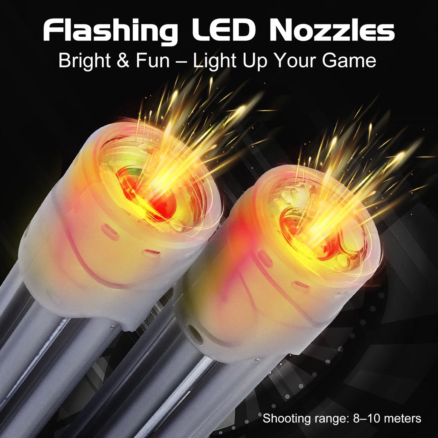 Kids Electric Water Gun Toy LED Double Barrel Water Blaster Toy With Backpack Portable Water Toy For Children