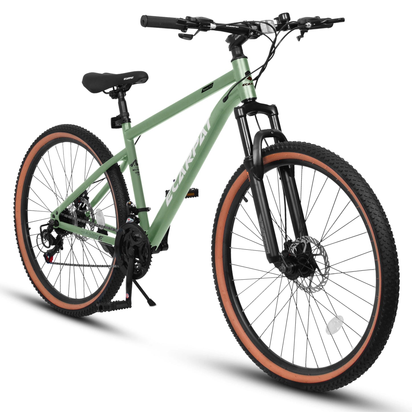 Ecarpat Mountain Bike 21 Speed Steel Frame Disc Brakes