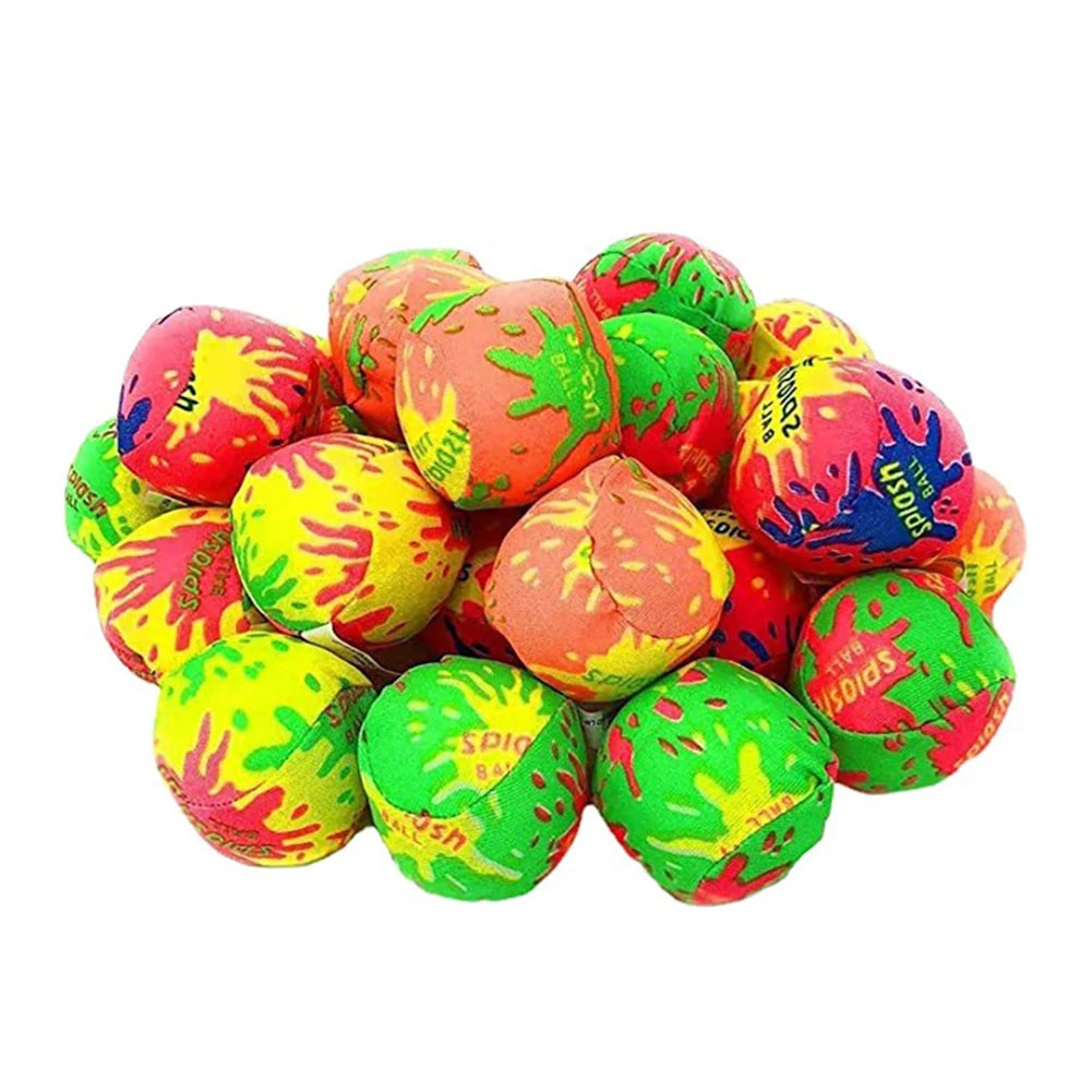 12Pcs Funny Sports Water Balls Reusable Beach Soaking Game Balls Interactive Water Bouncing Balls Kids Summer Pool