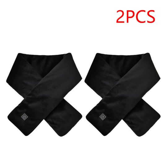 1/2pcs USB Women Men Heating Scarf Temperature Scarf 3 Gears Wrap Fleece Washable Electric Neck Warmer Not Inclound Battery for