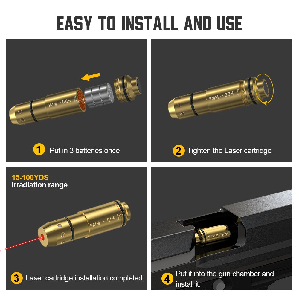 Hign-concerned Chemical Laser Training Cartridge for Pistol Marksmanship