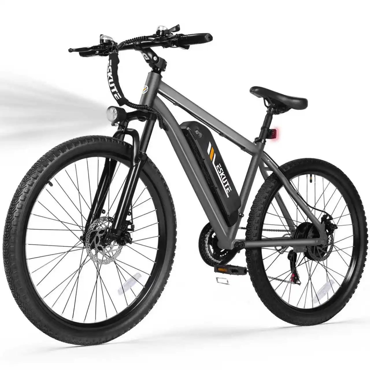 ESKUTE M200 Electric Bicycle  – 21-Speed Gear 27.5" Mountain ectric Bike, 1200W Peak, 28MPH, 48V 10.4Ah Battery  E-Bike