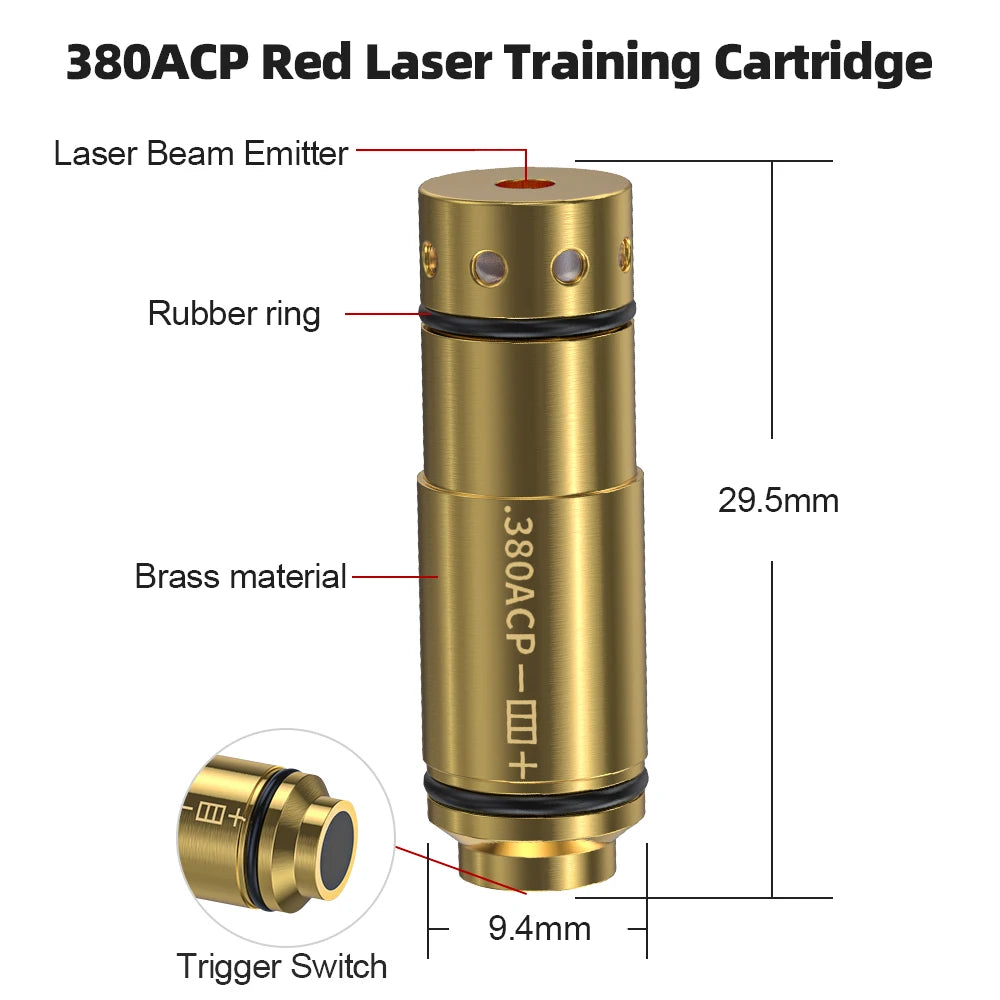 Hign-concerned Chemical 380 ACP Laser Training Cartridge Red Dot Laser