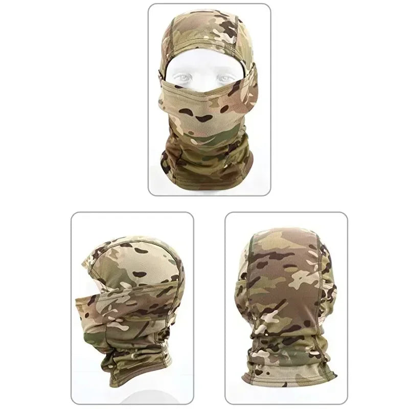 Tactical Camouflage Balaclava Full Face Mask Outdoor Hat Motorcycle Hunting Bike Cycling Bandana Neck Gaiter Ski Hiking Scarf
