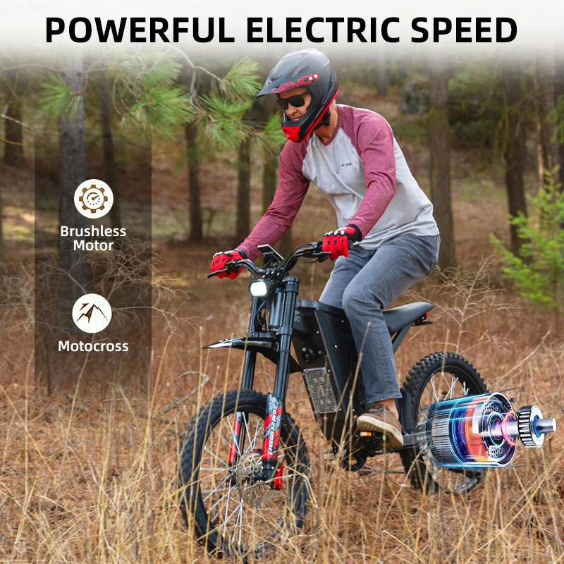 Freego X2 Pro Electric Off Road Ebike 6000W 50MPH