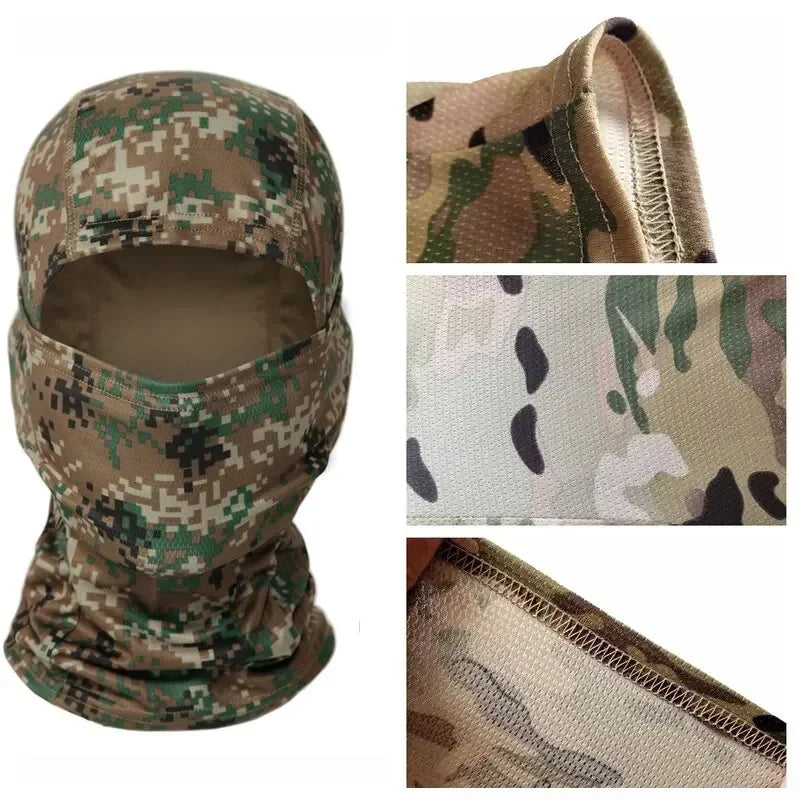 Tactical Camouflage Balaclava Full Face Mask Outdoor Hat Motorcycle Hunting Bike Cycling Bandana Neck Gaiter Ski Hiking Scarf